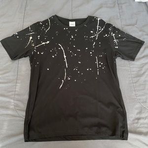 Men’s Zara Black Silver Splatter Tee shirt